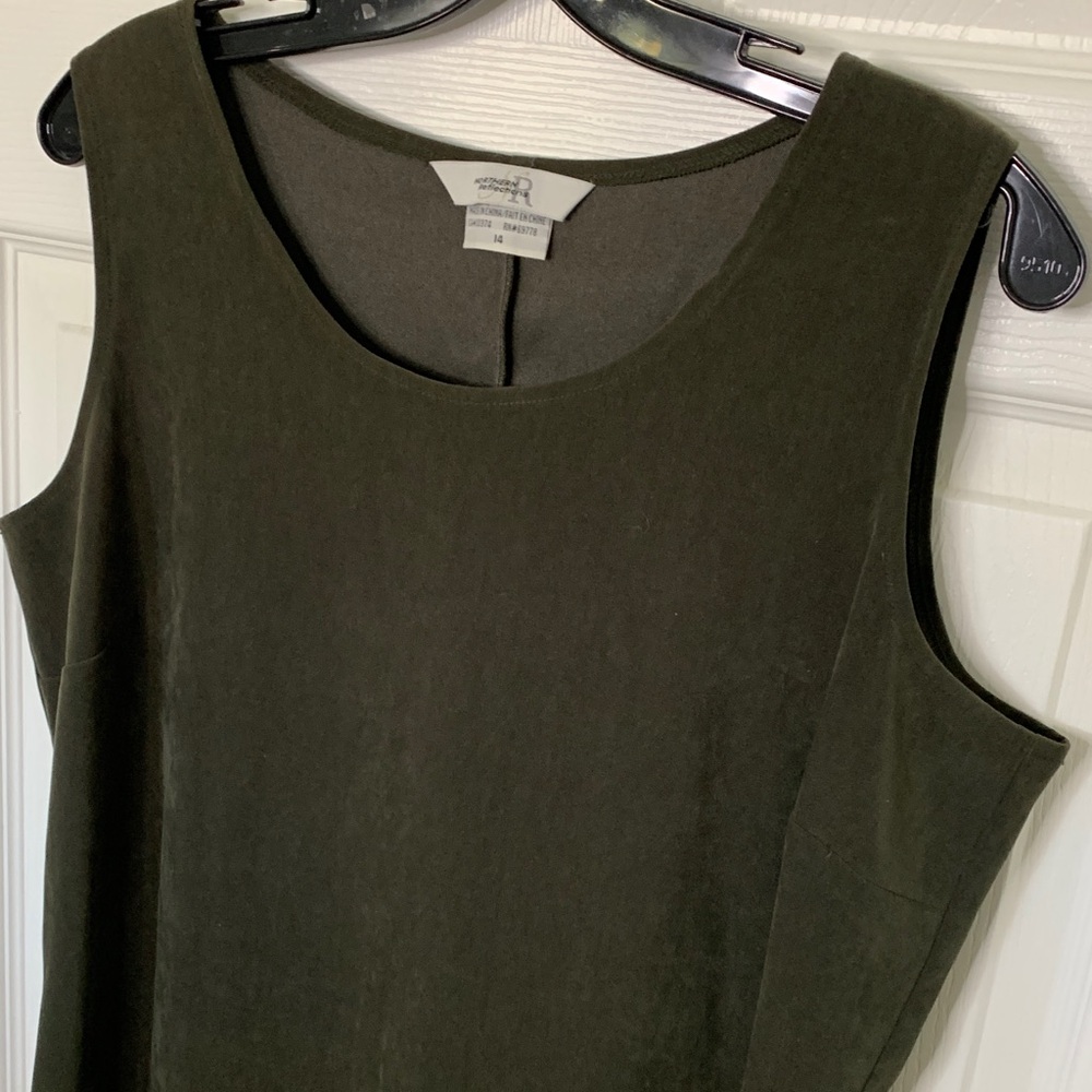 Dark green suede tank dress 14